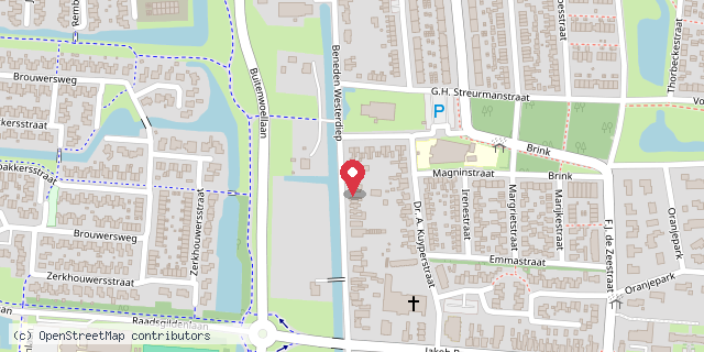 Een kaart met de locatie van Minibieb Veendam