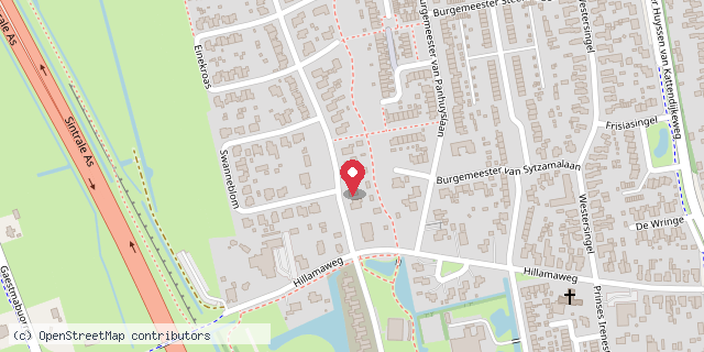 Een kaart met de locatie van MiniBieb De Tuorrebout