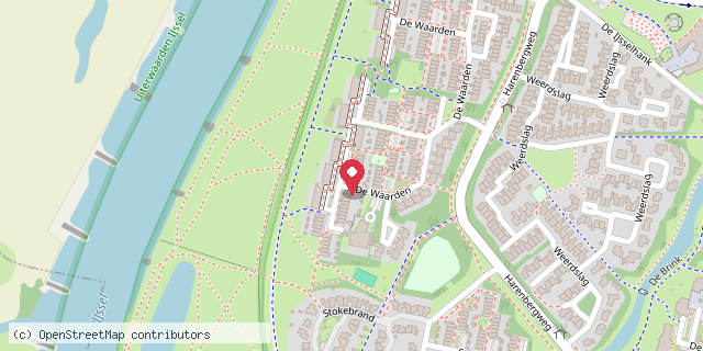 Een kaart met de locatie van Emmy Meijer