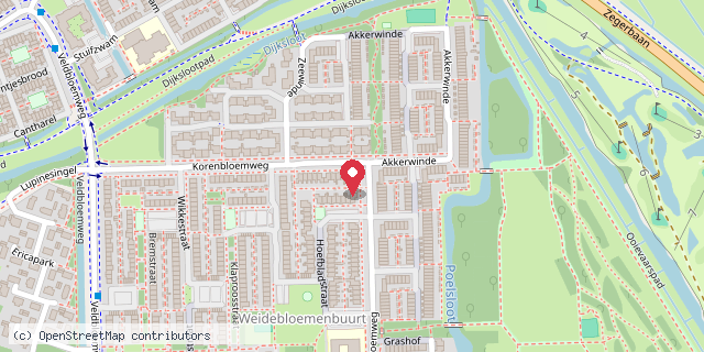 Een kaart met de locatie van Karo's Minibieb