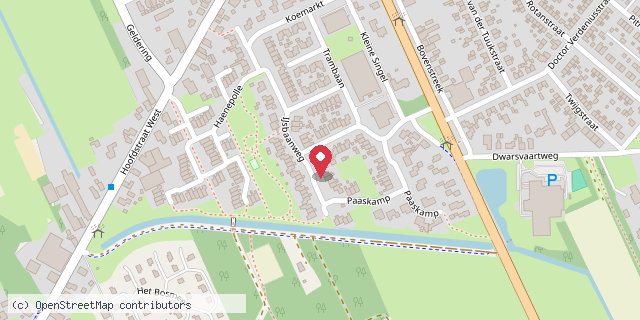 Een kaart met de locatie van Therese