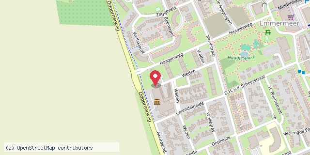 Een kaart met de locatie van Minibieb Joy