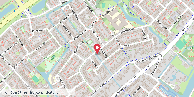 Een kaart met de locatie van Lupientje