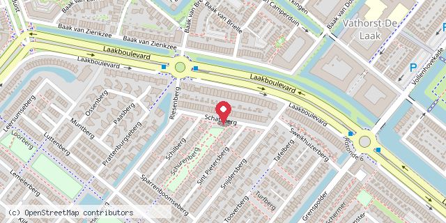 Een kaart met de locatie van Mini Bergenbieb