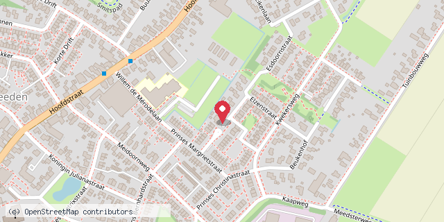 Een kaart met de locatie van Minibieb Brouwer