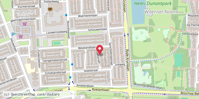 Een kaart met de locatie van Leespanda