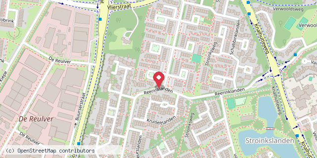 Een kaart met de locatie van Henk