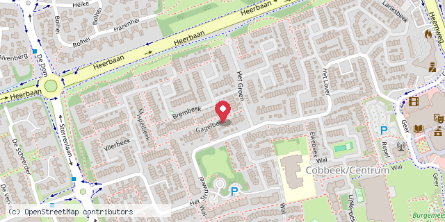 Een kaart met de locatie van 't Gageltje