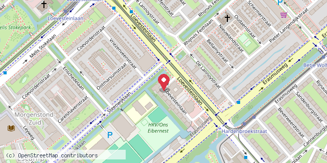 Een kaart met de locatie van Steven Meijer
