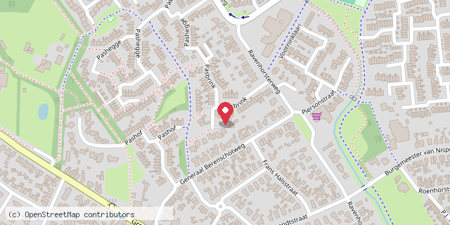 Een kaart met de locatie van Horstink