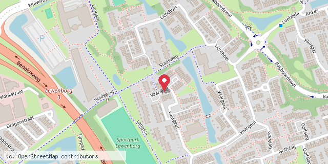 Een kaart met de locatie van Truus Wierenga
