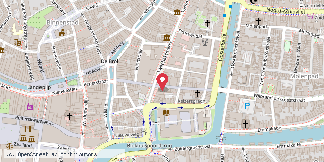 Een kaart met de locatie van baukje de vries