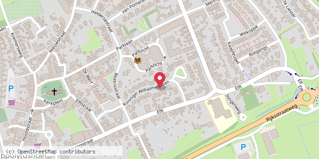 Een kaart met de locatie van Lydia Mereboer-Koorn