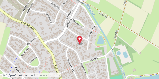 Een kaart met de locatie van Inge Brunnekreef