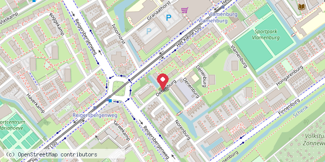 Een kaart met de locatie van Buurtbieb 2591