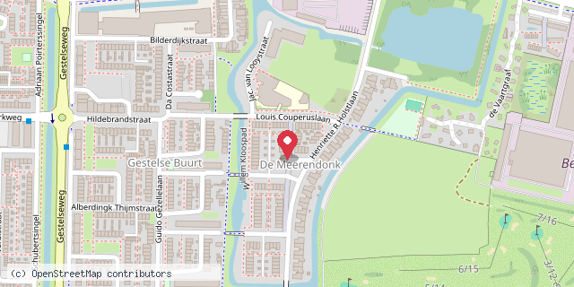 Een kaart met de locatie van Evelijne Huiskamp