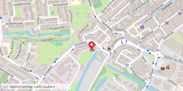 Een kaart met de locatie van Quirine Bongers