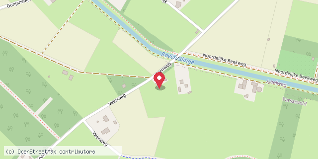 Een kaart met de locatie van Lydia van Egmond