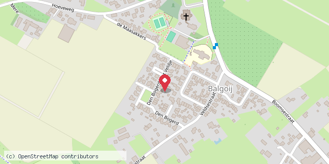 Een kaart met de locatie van minibieb het Veldje