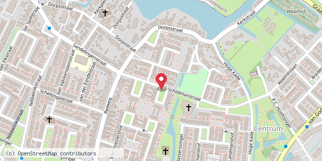 Een kaart met de locatie van Hieperdebieb minibieb