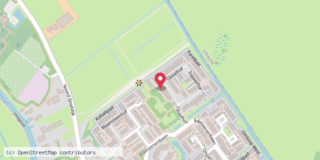 Een kaart met de locatie van Linda's Minibieb