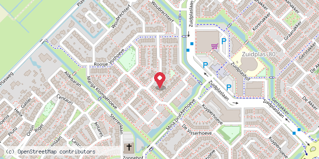 Een kaart met de locatie van Minibieb De Eland