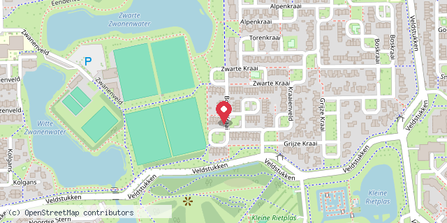 Een kaart met de locatie van Minibieb & kinderzwerfboekstation ‘De Boekenkraai’