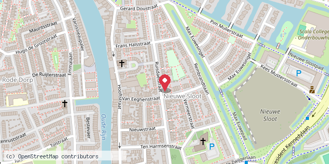 Een kaart met de locatie van E.lyvanvliet