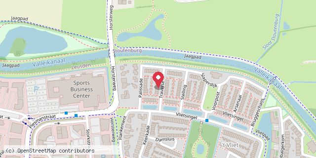 Een kaart met de locatie van Leeskastje 't Vliet