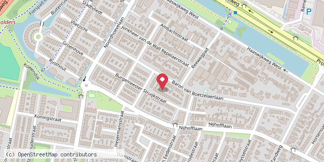 Een kaart met de locatie van Lisbeth minibieb