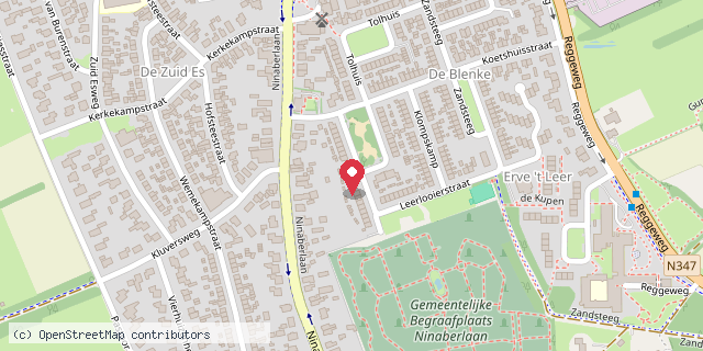 Een kaart met de locatie van Minibieb de notenhoek