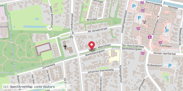 Een kaart met de locatie van Ida Dijkstra