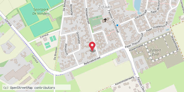 Een kaart met de locatie van Minibieb Zijtaart
