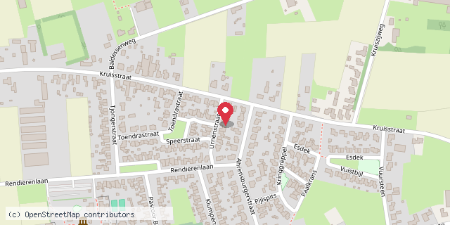 Een kaart met de locatie van Petra Vleeshouwers