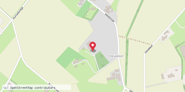 Een kaart met de locatie van Minibieb Heiakker
