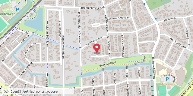 Een kaart met de locatie van Angelique blom
