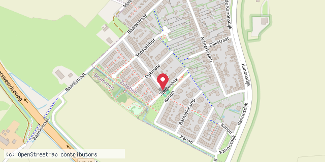 Een kaart met de locatie van Esther Teunissen
