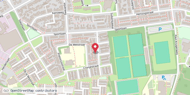 Een kaart met de locatie van 'T leeshuuske
