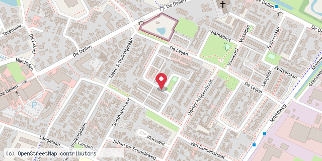 Een kaart met de locatie van M.e.g.a minibieb