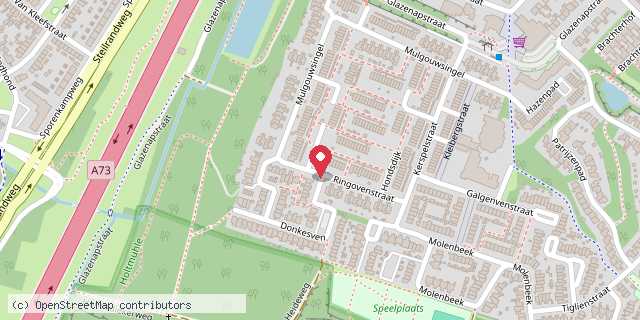 Een kaart met de locatie van Gerards