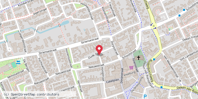 Een kaart met de locatie van Emile