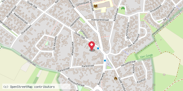 Een kaart met de locatie van De boekencarrousel