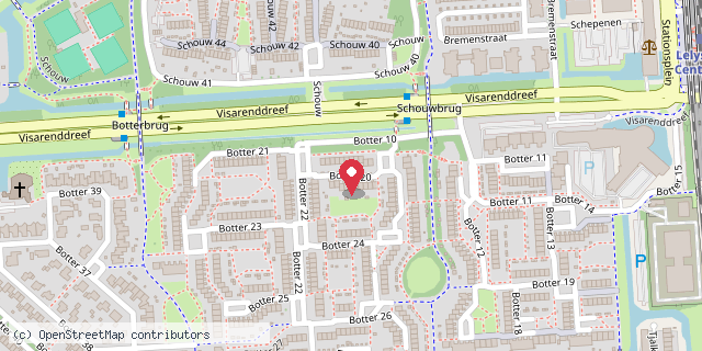 Een kaart met de locatie van Villa Jara
