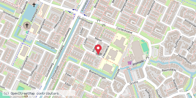 Een kaart met de locatie van Luna Books Minibieb & OBCZ