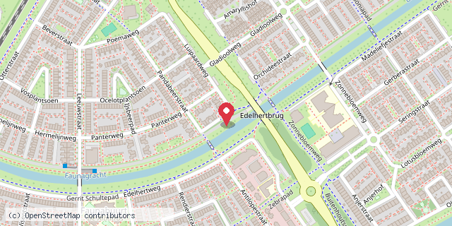 Een kaart met de locatie van Minibieb d'Luypaert