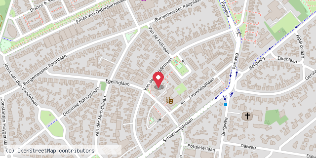Een kaart met de locatie van ieniemieniebieb zeist