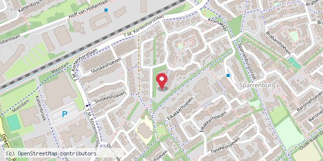 Een kaart met de locatie van Minibieb Buskeshoeven