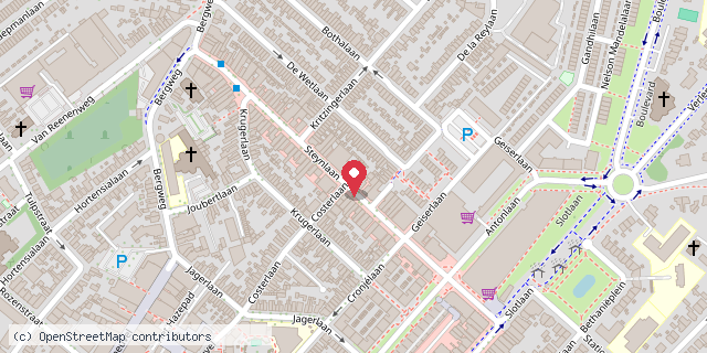 Een kaart met de locatie van Steynlaan 32