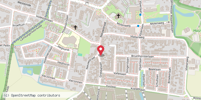 Een kaart met de locatie van Minibieb Oskam