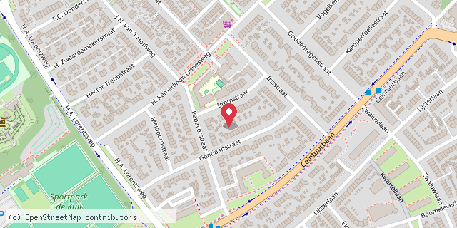 Een kaart met de locatie van Minibieb Bloemenbuurt